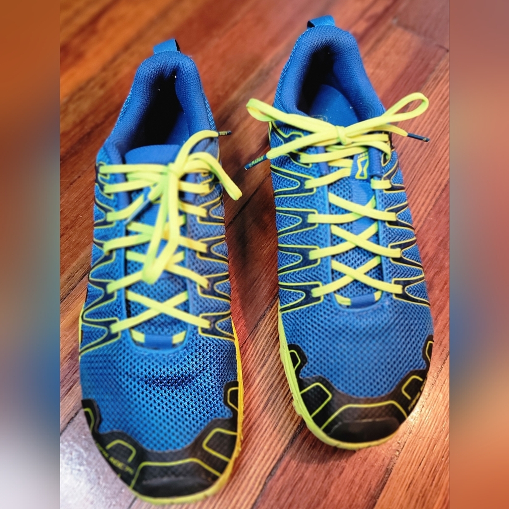 INOV Trailroc 245 Blue/Green Athletic Trail Running Shoes Size 8.5